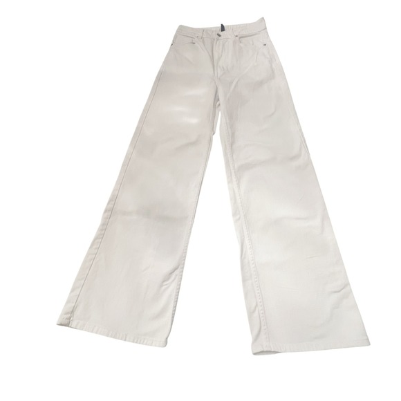 H&M Divided Denim - HM Divided Womens White High Waisted Wide Leg Jeans Size 6 0963087 5